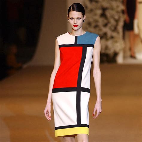 robe yves saint laurent color block|yves saint laurent fashion.